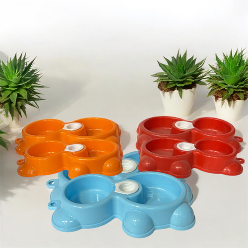 Frog Double Pet Bowl with Water Tank