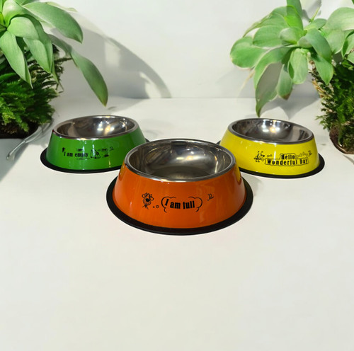 Colorful Steel Pet Bowl”