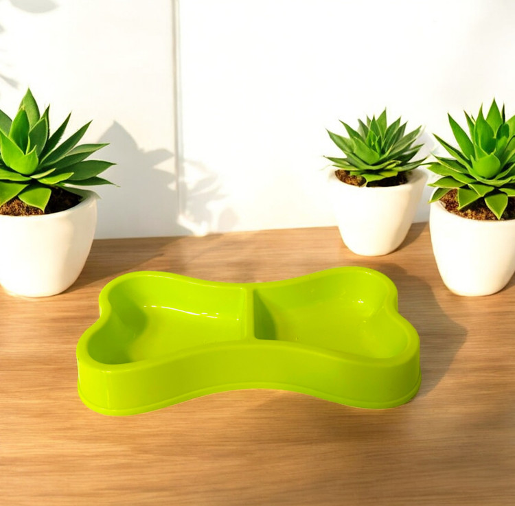 Bone-Shaped Double Pet Bowl