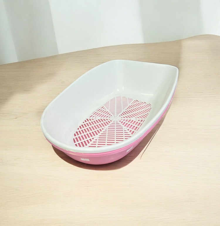 Open Cat Litter Box with Sifting Tray