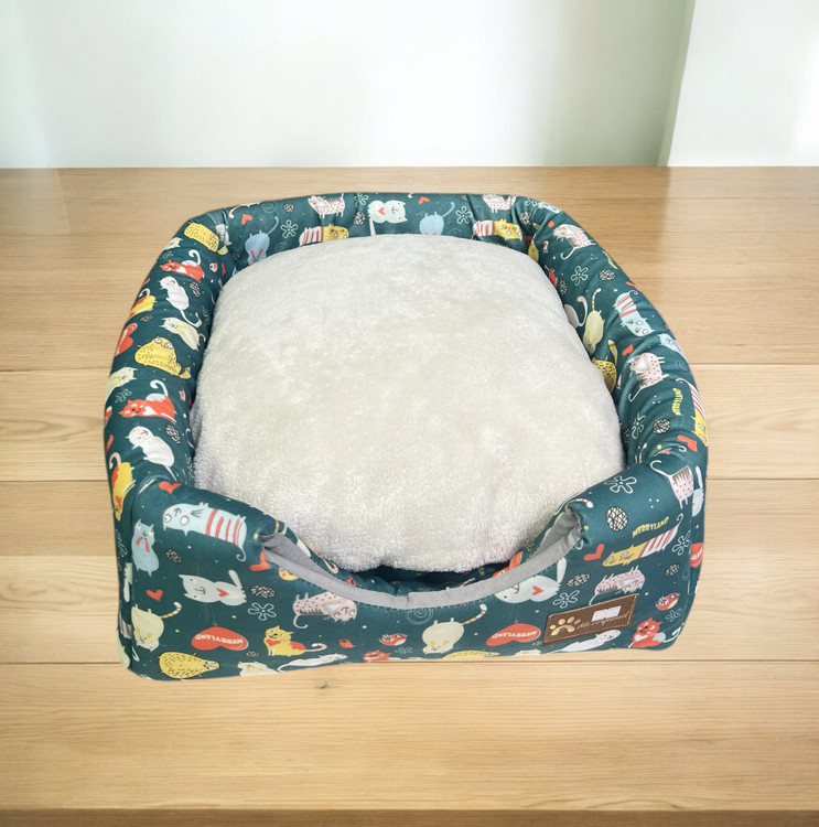 Velvet 3-in-1 Pet Bed Suite for Small Dogs and Cats