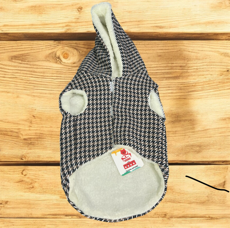 Winter Mohair Hoodie with Fur Lining for Dogs and Cats