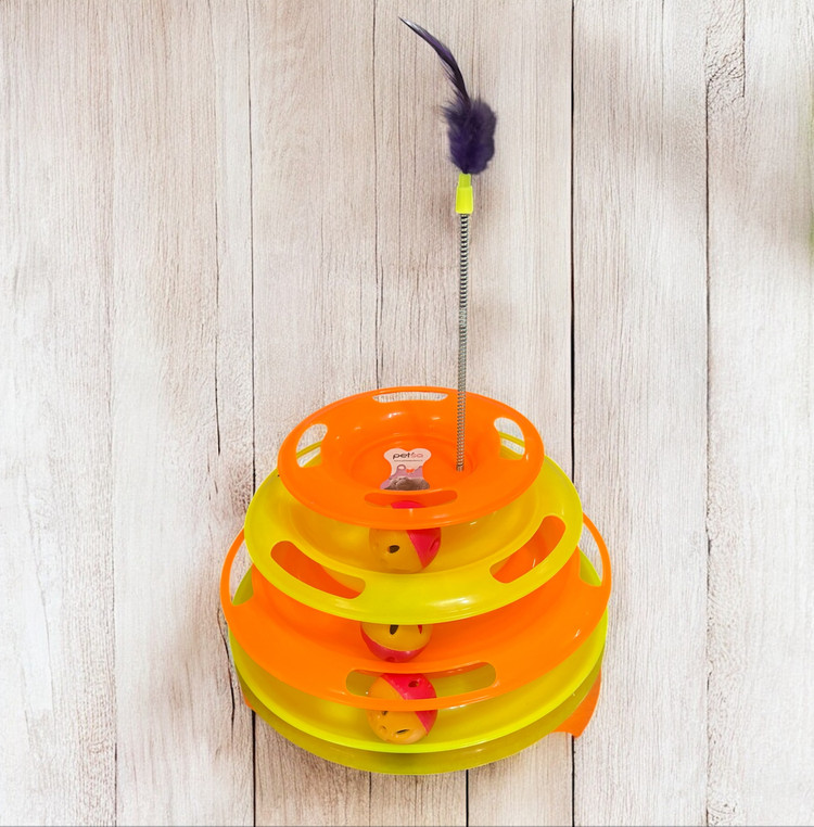 3-Tier Interactive Ball Tower Toy for Cats