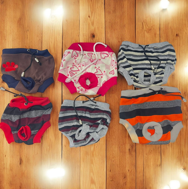 Plain Cotton Panties for Female Dogs