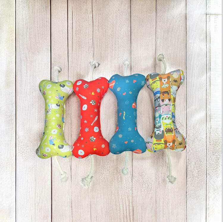 (Plush Bone Toy for Dogs of All Breeds)