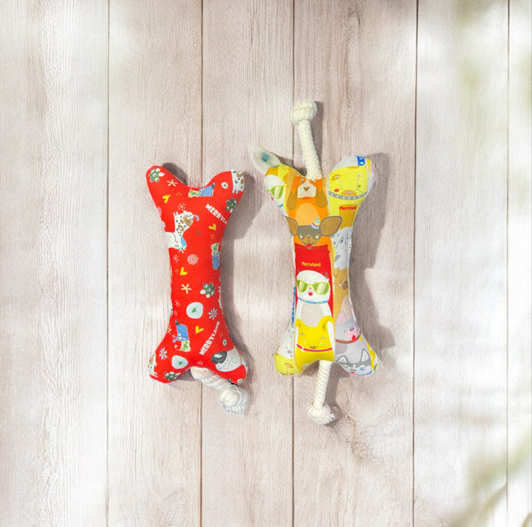 (Plush Bone Toy for Dogs of All Breeds)