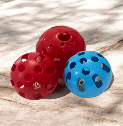 Squeaky Plastic Dog Toy Ball | Small Breed Dogs