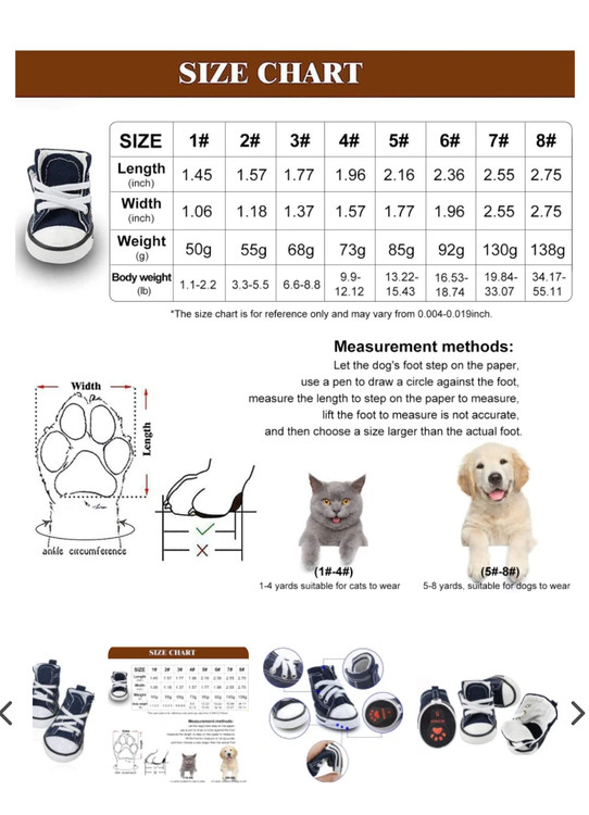 All Star Sneakers for Small Dogs