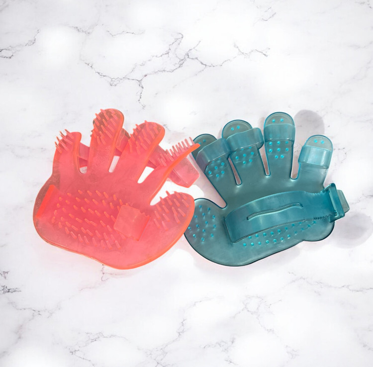 Latex Glove Bath Brush for Pets