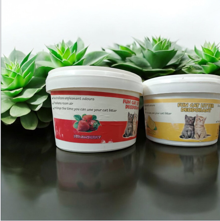 پودر رایحه لیمو و توتفرنگی مخصوص خاک گربه