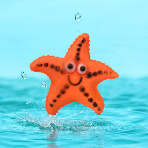 Latex Squeaky Starfish Dog Toy