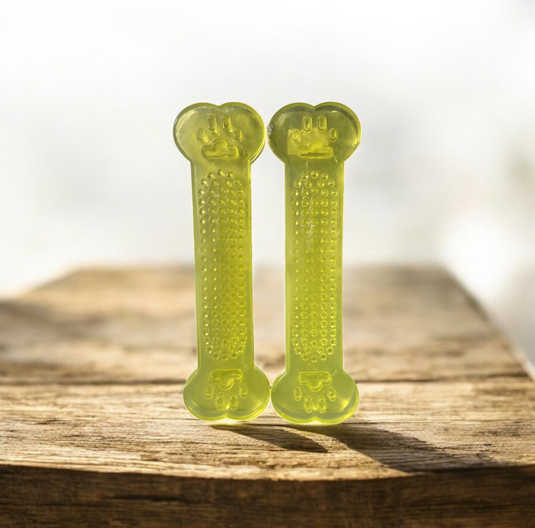 Transparent Latex Dental Bone Toy for Small Dogs