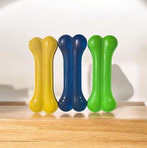 Durable Latex Bone Chew Toy for Small Dogs