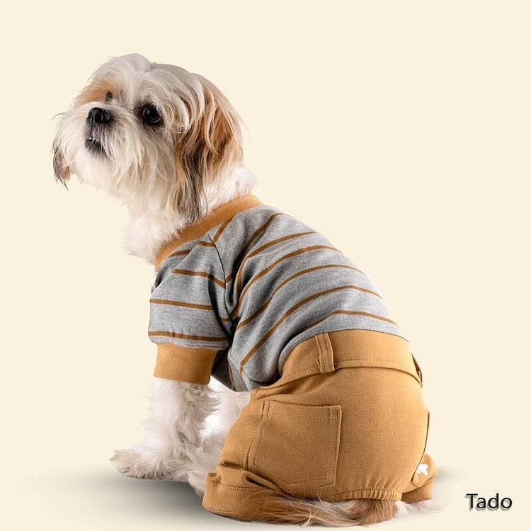 Cotton Dog Jumpsuit for Autumn and Winter