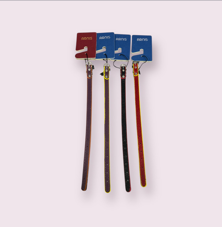 Two-tone Natural Leather Collar for Small Dogs