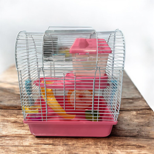Hamster Cage with Feeding Accessories and Toys