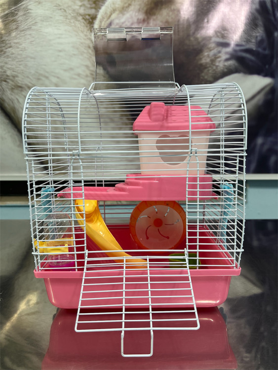 Hamster Cage with Feeding Accessories and Toys