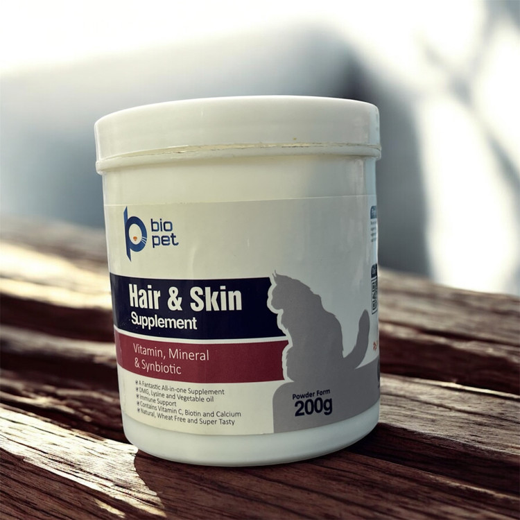 BioPet Hair & Skin Powder Supplement for Cats (All Breeds)