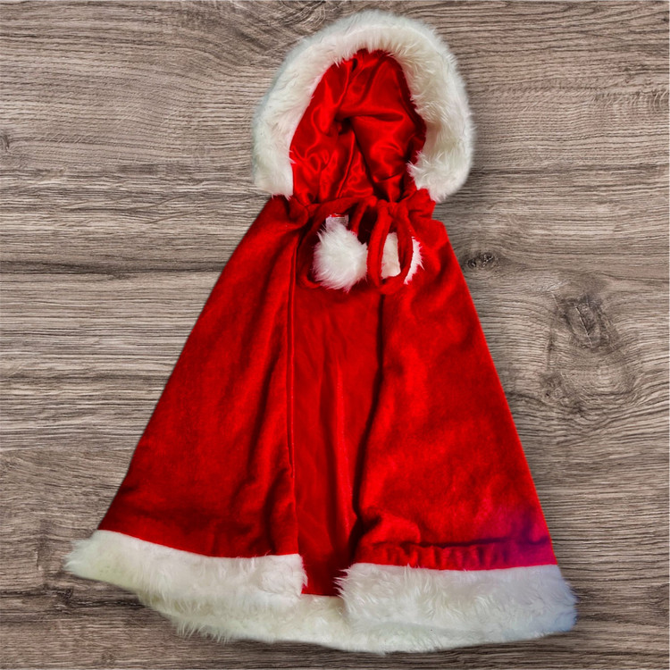 Red Velvet Christmas Cape for Dogs & Cats