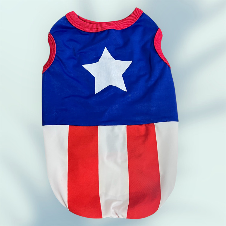 Ribbed Rayon Sleeveless Dog Shirt – Single Star Design
