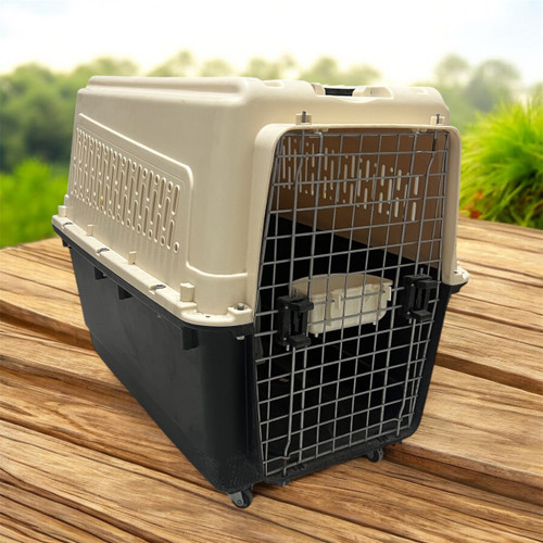 ( Pet Carrier with wheels (Medium Breeds Dog Transport Box
